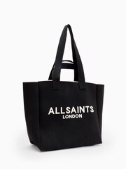 AllSaints Izzy East West Black Tote Bag - Image 3 of 5