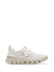 Clarks White Combi Nature X Cover Shoes - Image 1 of 6