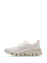 Clarks White Combi Nature X Cover Shoes - Image 2 of 6