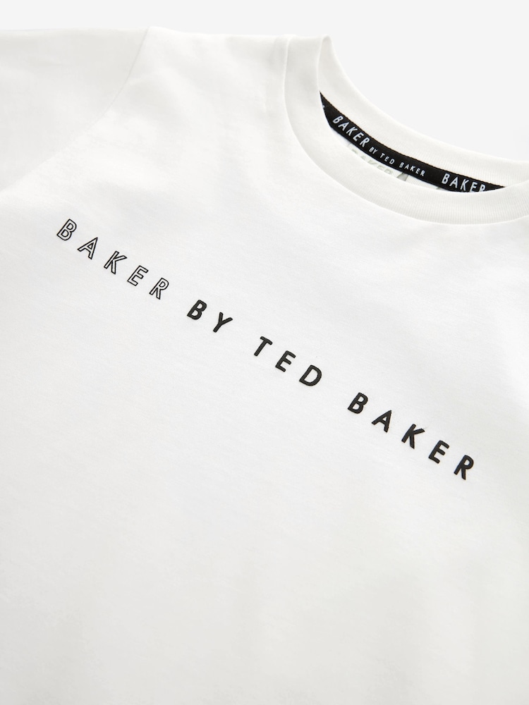 לבן - Baker by Ted Baker 100% Cotton T-Shirt - Image 3 of 4