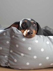 Lords and Labradors Grey Spot 100% Cotton Dog Box Bed - Image 3 of 5