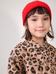 Red Rib Beanie Hat (1-16yrs) - Image 1 of 5