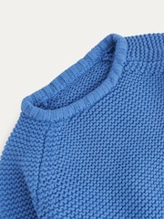 KIDLY Blue Garter Stitch Jumper - Image 4 of 4
