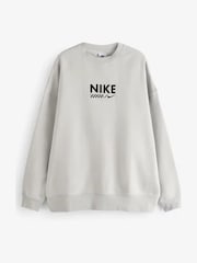 Nike Black Chrome Crew Neck Logo Backprint Sweatshirt - Image 1 of 5