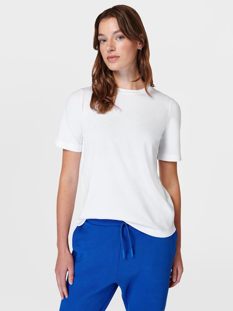 Sweaty Betty White Essential Crew Neck T-Shirt - Image 1 of 6