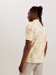 Ted Baker Yellow Verzee Abstract Floral Shirt - Image 5 of 6