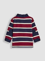 Бордовый - JoJo Maman Bébé Stripe Rugby Shirt - Изображение 2 из 3