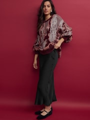 Red Berry Sparkle Abstract Print Knitted Jumper - Image 2 of 8