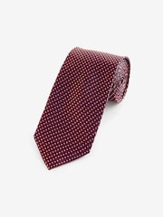 Rust Orange Silk Textured Tie - Image 1 of 3