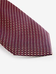 Rust Orange Silk Textured Tie - Image 2 of 3
