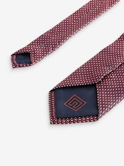 Rust Orange Silk Textured Tie - Image 3 of 3
