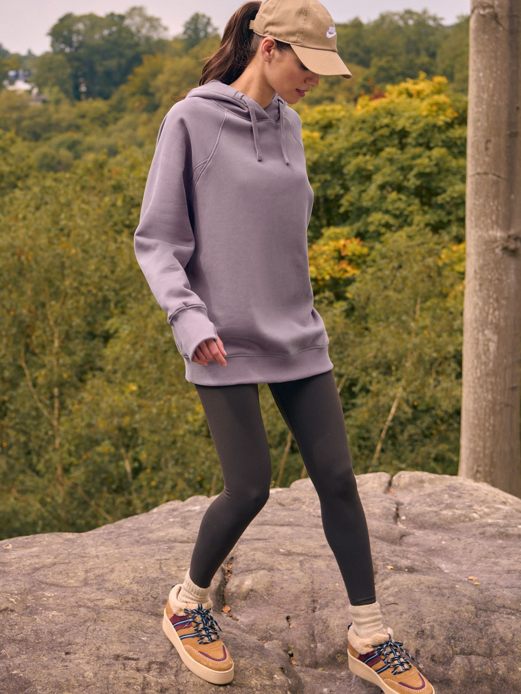 Buy Mauve Purple Active Longline Overhead Hoodie from Next USA