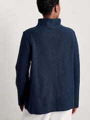 Seasalt Cornwall Blue Navy Last Boat Sweatshirt - Image 2 of 5