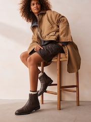 Chocolate Brown Standard/Wide Fit Forever Comfort® Leather Chelsea Ankle Boots - Image 3 of 9