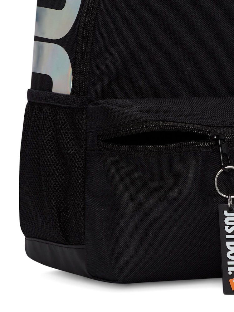Nike Black/chrome Kids Brasilia JDI Mini Backpack (11L) - Image 7 of 7