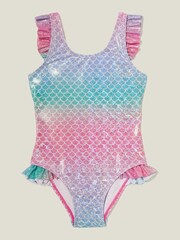 Angels By Accessorize Pink Girls Mermaid Swimsuit - Image 2 of 4
