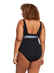 Zoggs Square Back Black Swimsuit With Foam Cup Support - Image 6 of 8