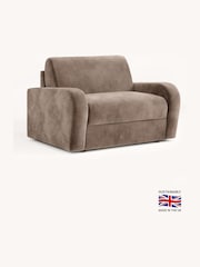 Jay-Be Luxe Velvet Cedar Mink Brown Deco Snuggle Sofa Bed - Image 2 of 6
