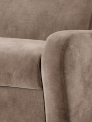Jay-Be Luxe Velvet Cedar Mink Brown Deco Snuggle Sofa Bed - Image 4 of 6