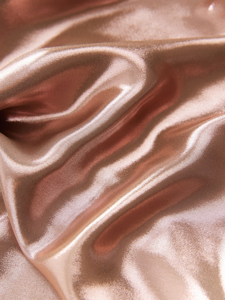 Rose Gold Rochelle Tie Back Slip Dress - Image 7 of 7