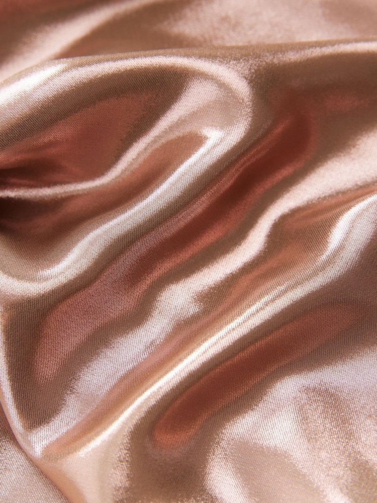 Rose Gold Rochelle Tie Back Slip Dress - Image 8 of 8 Rose Gold Rochelle Tie Back Slip Dress - Image 8 of 8