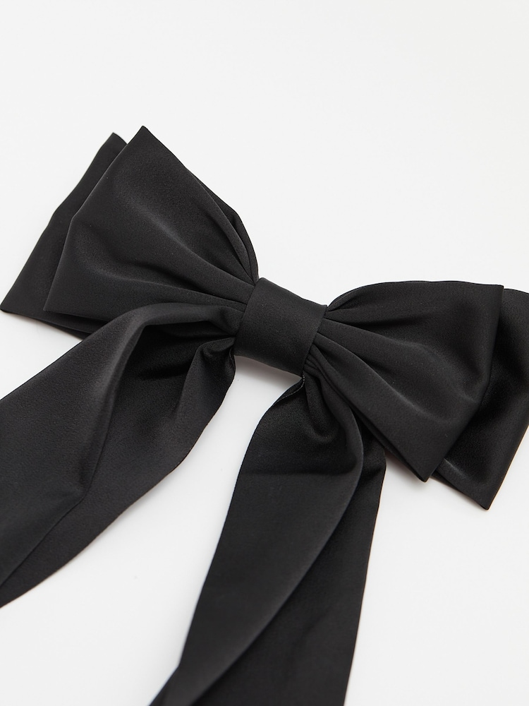 Jon Richard Black Satin Bow - Image 3 of 3 Jon Richard Black Satin Bow - Image 3 of 3