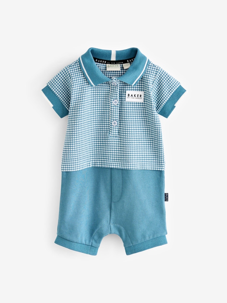 Baker by Ted Baker 100% Cotton Polo Romper - Image 1 of 5