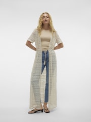 VERO MODA Cream Lightweight Crochet Maxi Beach Cover-Up - Image 1 of 5
