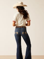 Ariat Dark Blue Perfect Rise Flare Florida Jeans - Image 2 of 6
