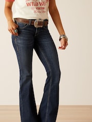 Ariat Dark Blue Perfect Rise Flare Florida Jeans - Image 3 of 6