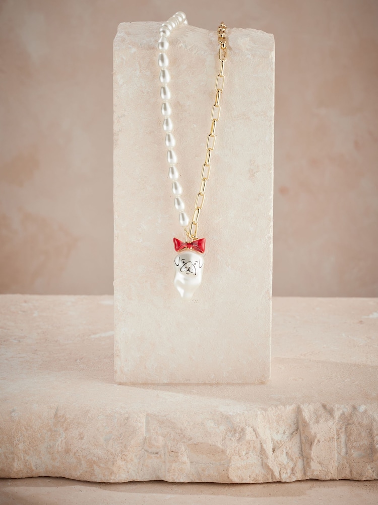 Cath Kidston Gold Tone Dog Necklace - Image 1 of 4