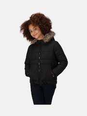 Regatta Black Parkes Faux Fur Lined Hood Jacket - Image 2 of 7