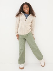 FatFace Alicia Cream Knit Hoodie - Image 1 of 5