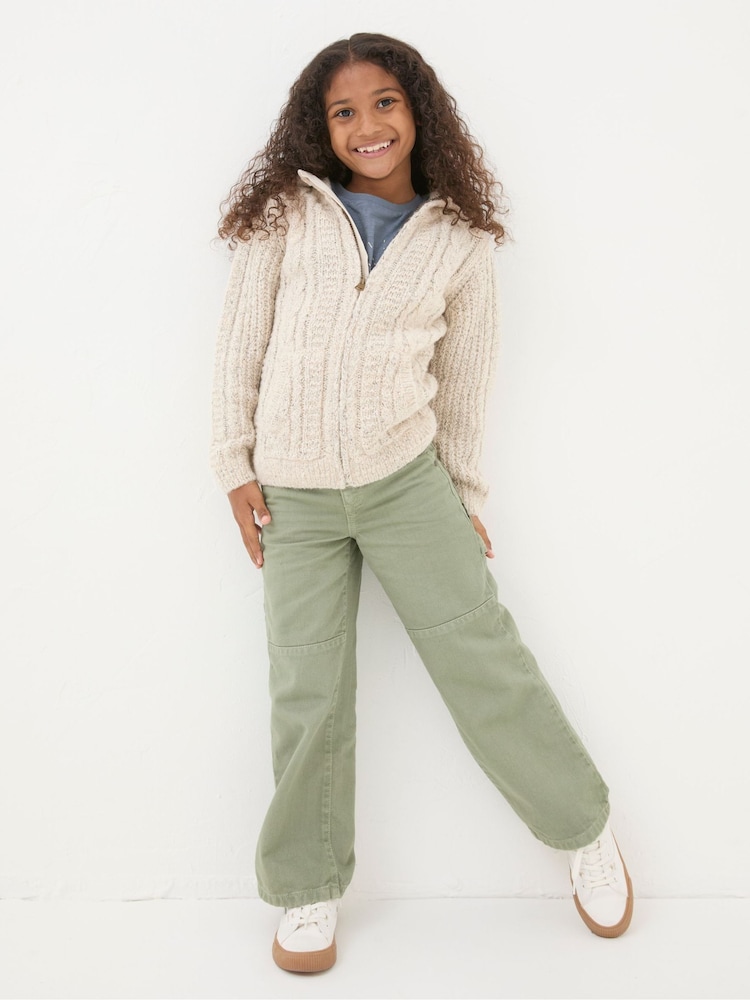 FatFace Alicia Cream Knit Hoodie - Image 1 of 5