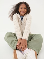 FatFace Alicia Cream Knit Hoodie - Image 3 of 5