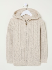 FatFace Alicia Cream Knit Hoodie - Image 5 of 5