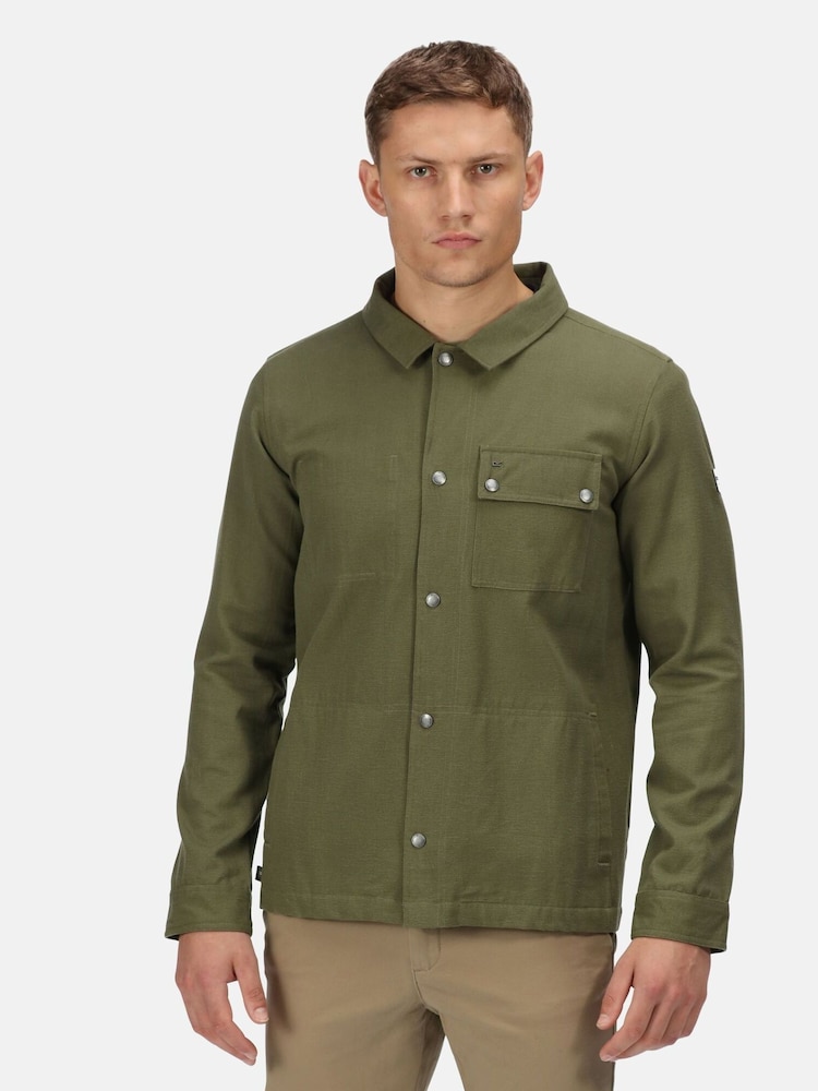 Regatta Green 100% Cotton Jayden Cargo Shacket - Image 1 of 7