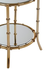 Interiors by Premier Gold Clear Kensington Townhouse Bamboo Design Side Table - Image 6 of 6