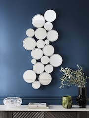Silver Circles Cluster Wall Mirror - Image 2 of 6