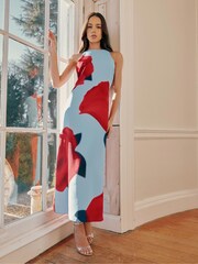 Ro&Zo Blue Petite Camilla Racer Dress - Image 1 of 7