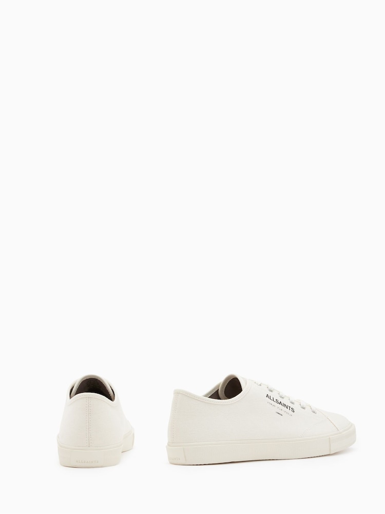 AllSaints White Underground Canvas Low Trainers - Image 5 of 5