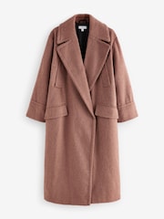 روز وردي - Overcoat with Revere Collar - صورة 6 من 9