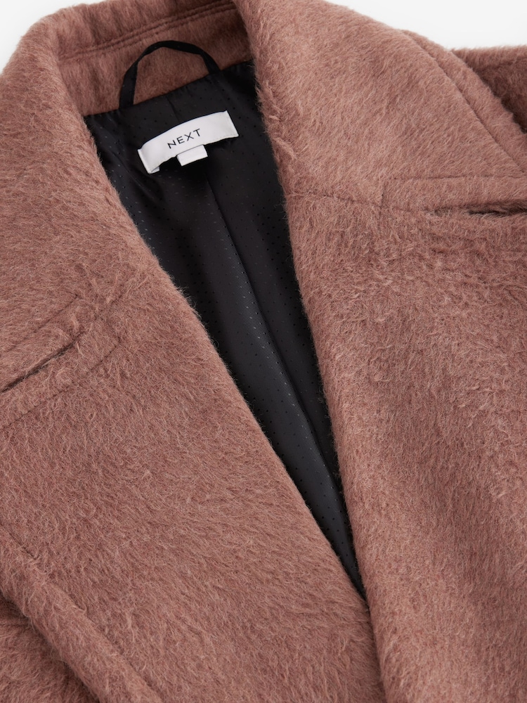 Rose Pink Overcoat with Revere Collar - Image 8 of 9