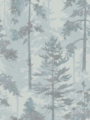 Graham & Brown Blue Norse Forrest Wallpaper Sample - Image 2 of 3