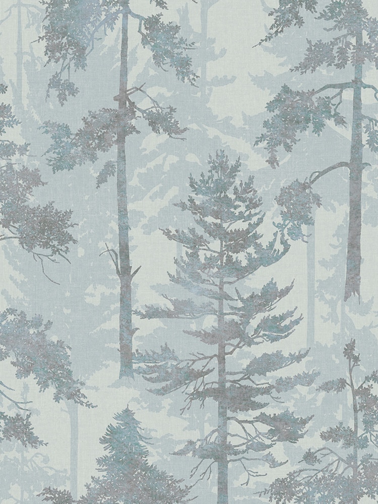 Graham & Brown Blue Norse Forrest Wallpaper Sample - Image 2 of 3