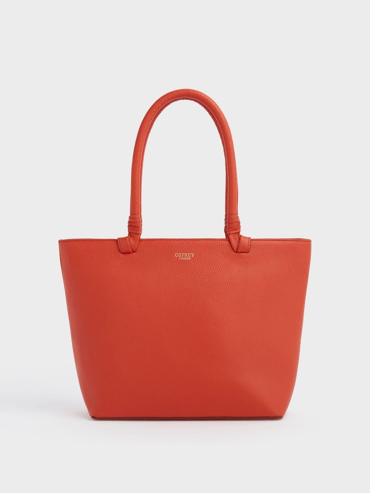 OSPREY LONDON Tan The Collier Leather Shoulder Tote Bag - Image 1 of 4