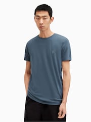AllSaints Blue Tonic Short Sleeve Crew T-Shirt - Image 1 of 6