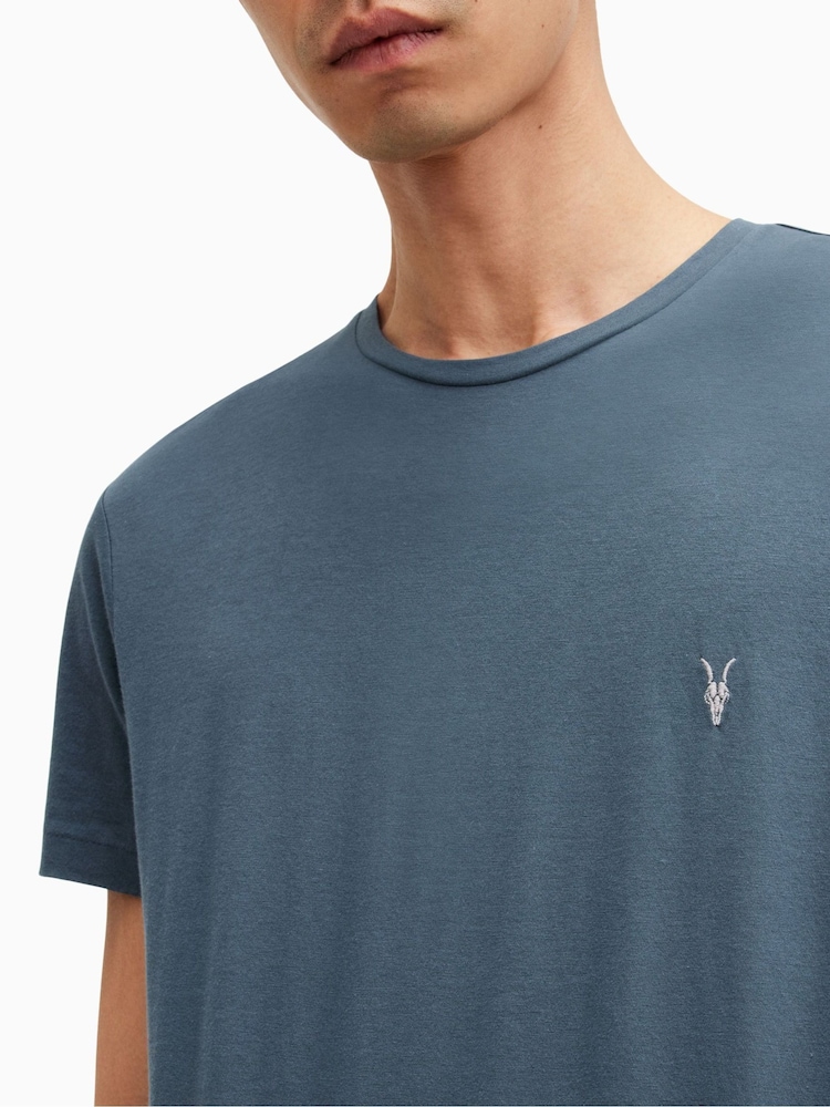 AllSaints Blue Tonic Short Sleeve Crew T-Shirt - Image 2 of 6