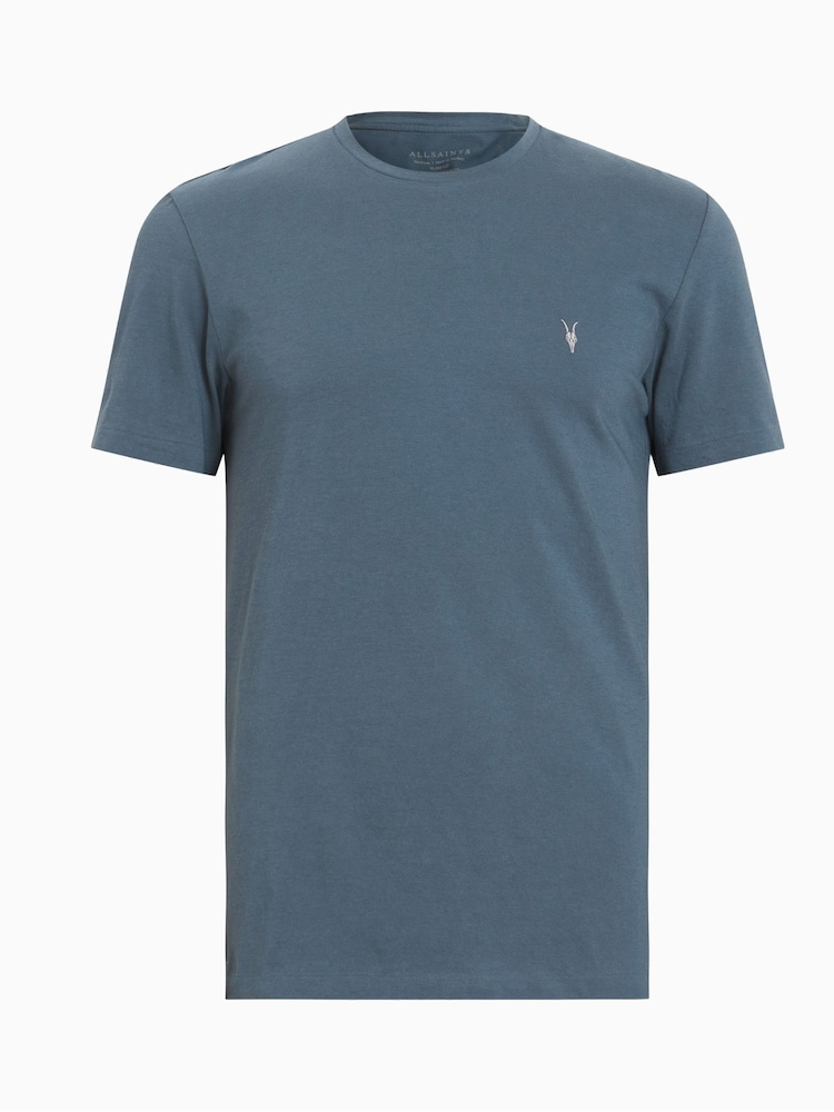 AllSaints Blue Tonic Short Sleeve Crew T-Shirt - Image 6 of 6 AllSaints Blue Tonic Short Sleeve Crew T-Shirt - Image 6 of 6