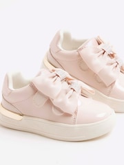 River Island Pink Girls Velcro Bow Trainers - Image 4 of 4